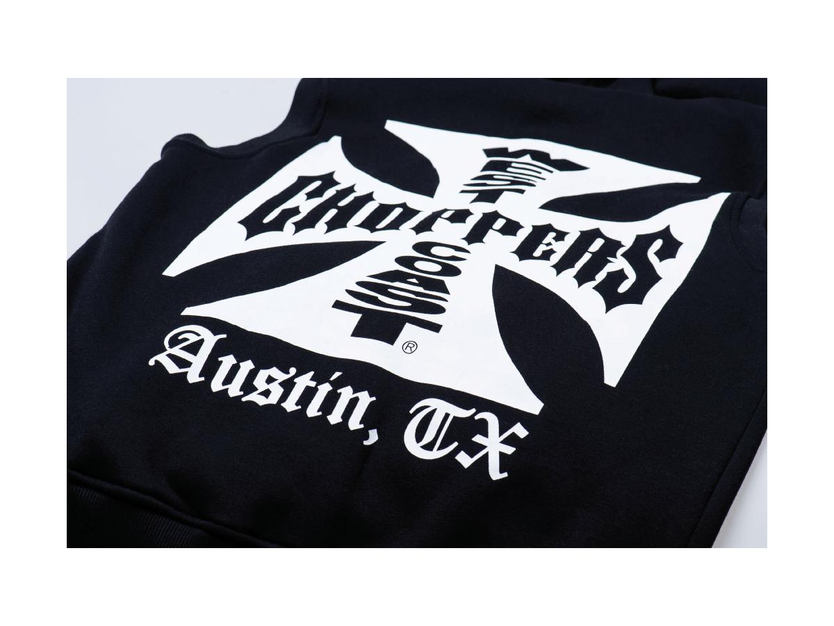 West Coast Choppers Iron Cross Sleeveless Hoodie West Coast Choppers