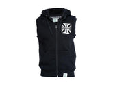 West Coast Choppers Iron Cross Sleeveless Hoodie West Coast Choppers Default Title