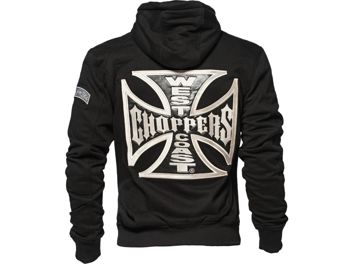 West Coast Choppers Cross Panel Zip Hoodie West Coast Choppers