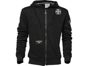 West Coast Choppers Cross Panel Zip Hoodie West Coast Choppers Default Title