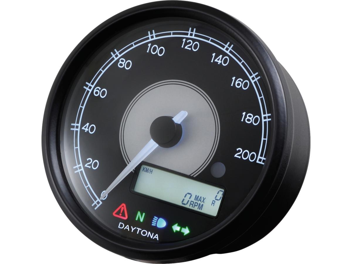 Daytona Japan Velona80 Speedometer Scale: 200 Mph; 200 Km/H; Scale Color: Black Black 80.0 Mm Daytona Japan Default Title