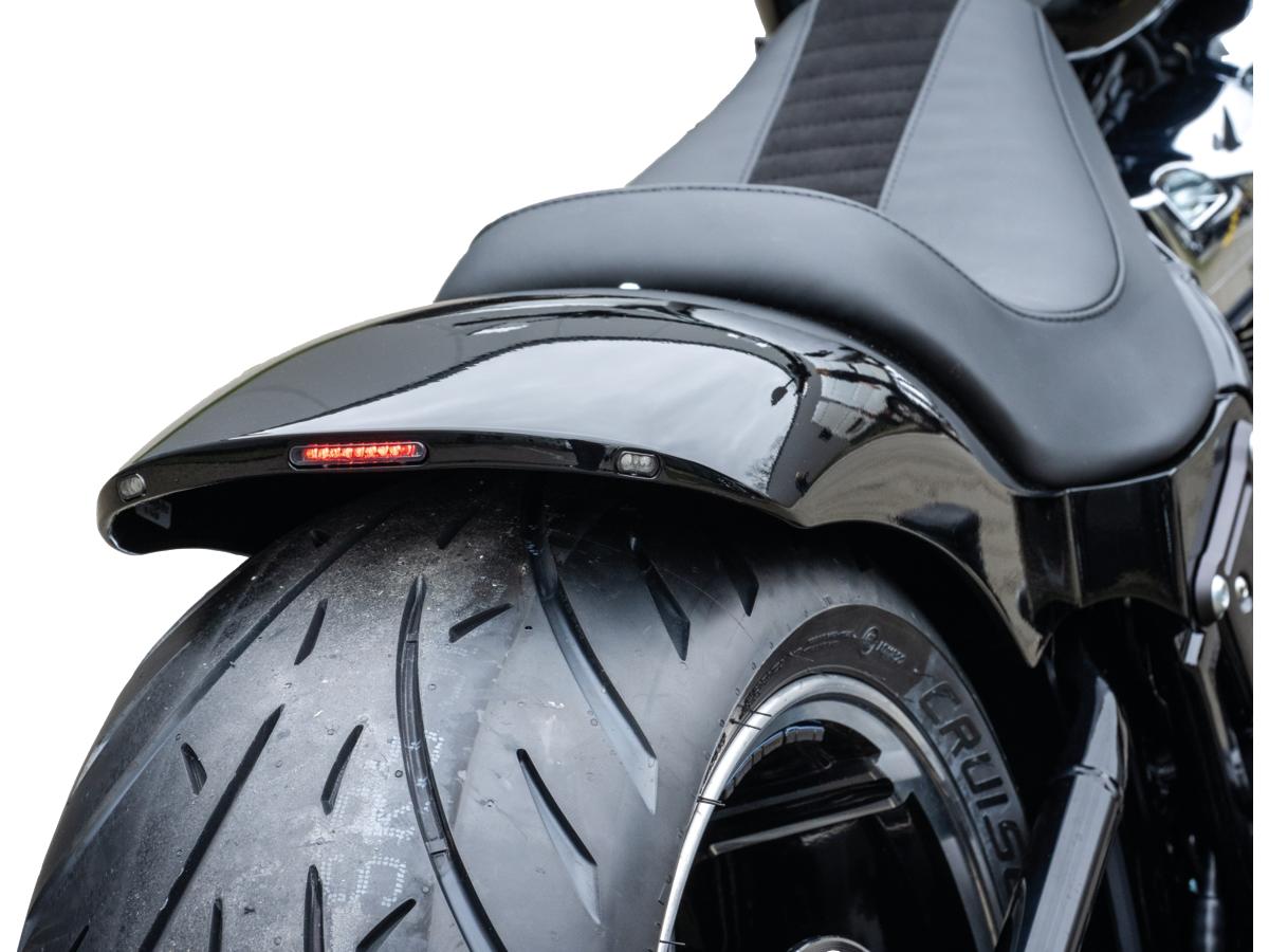 Thunderbike Rear Steel Fender For Milwaukee Eight Softail (Wide Frame) 260/18" Tire, With Taillight And Turn Signals Raw Thunderbike