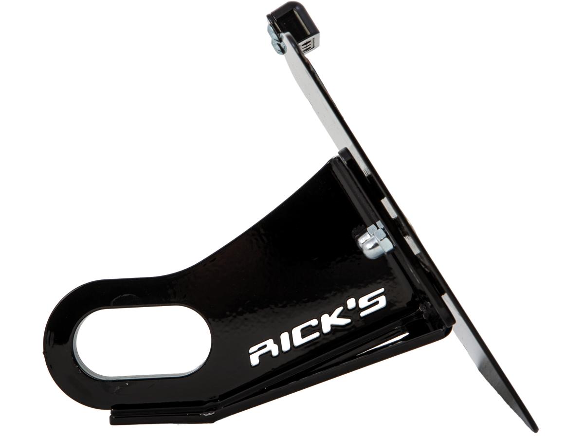 Ricks Motorcycles Short License Plate Side Mount Kit For Softail M8 Short, Austrian Specification Gloss Black Ricks Motorcycles