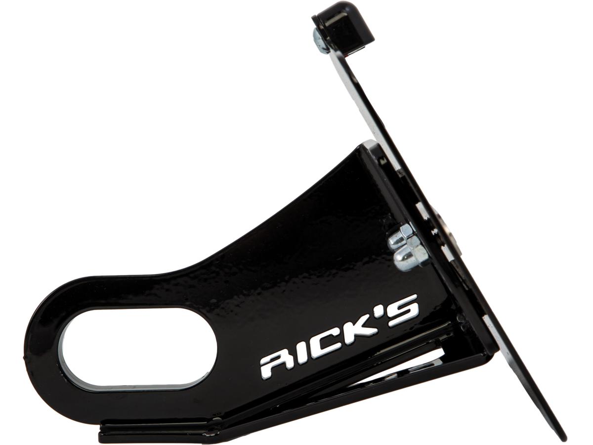 Ricks Motorcycles Short License Plate Side Mount Kit For Softail M8 Short, Austrian Specification Black Anodized Ricks Motorcycles