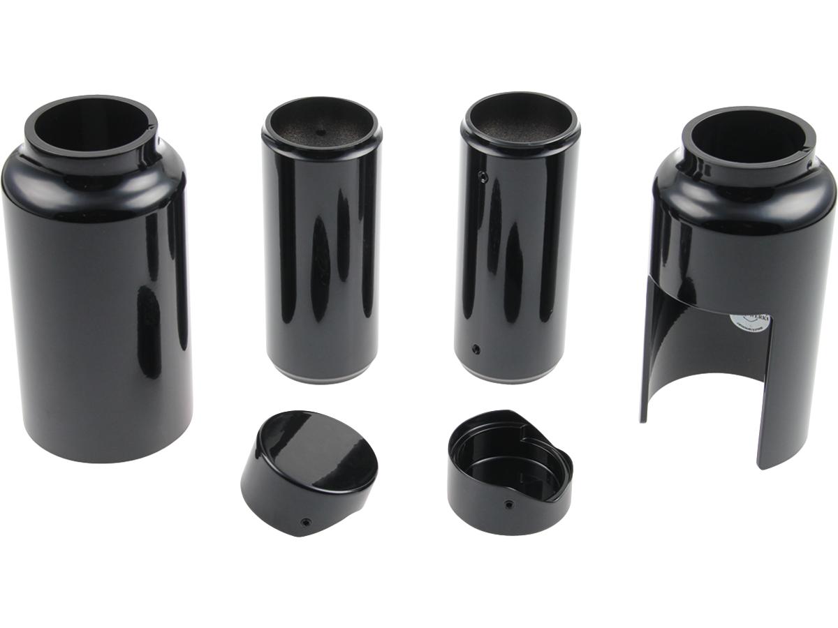 Cult Werk 6 Piece Fork Covers With Lower Fork Aluminum Covers Plain Gloss Black Powder Coated Cult Werk Default Title