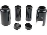 Cult Werk 6 Piece Fork Covers With Lower Fork Aluminum Covers Plain Gloss Black Powder Coated Cult Werk Default Title
