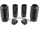 Cult Werk 6 Piece Fork Covers With Lower Fork Rubbers With Cult Werk Logo Black Gloss Powder Coated Cult Werk Default Title