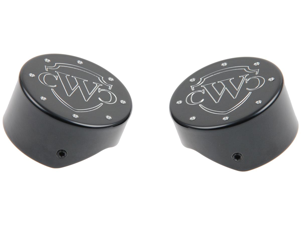 Cult Werk End Cap Fork Cover Fork Cap With Cult Werk Logo Black Powder Coated Cult Werk