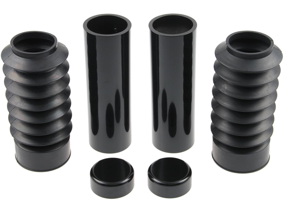 Cult Werk 6 Piece Fork Covers With Lower Fork Rubbers Plain Black Gloss Powder Coated Cult Werk Default Title