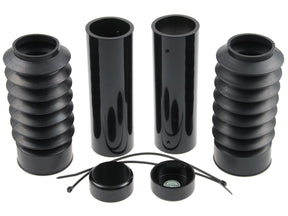 Cult Werk 6 Piece Fork Covers With Lower Fork Rubbers Plain Black Gloss Powder Coated Cult Werk