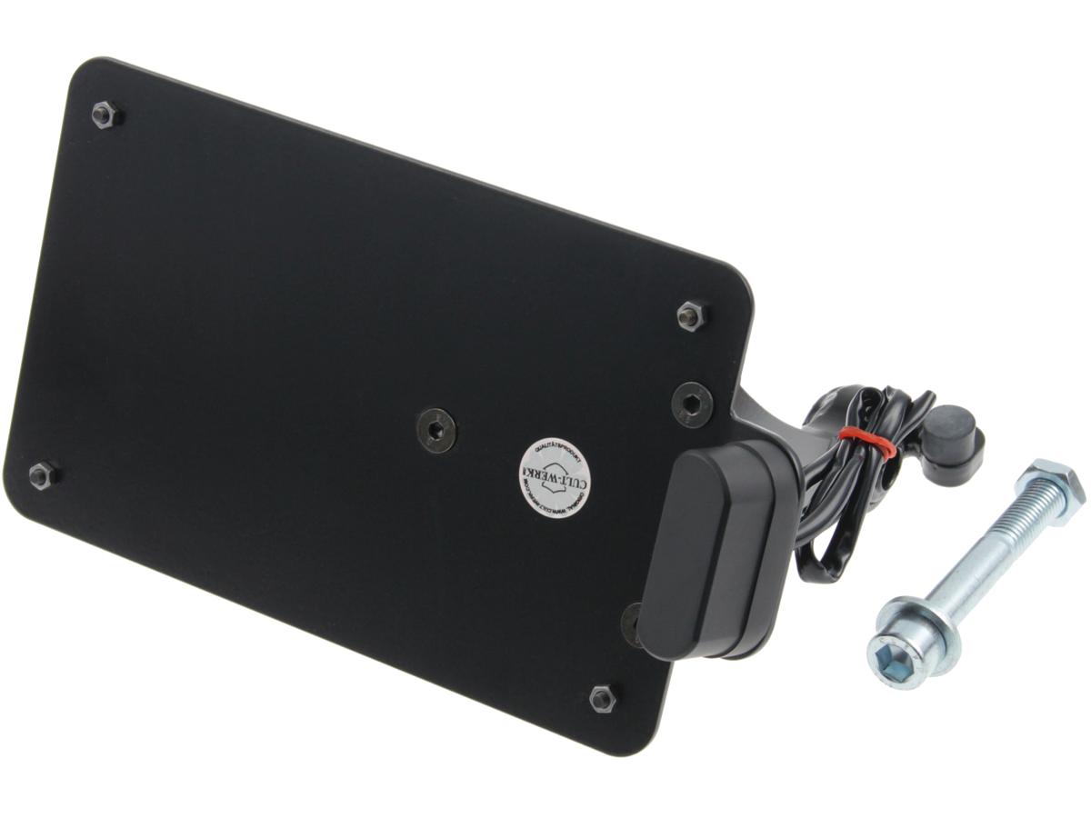 Cult Werk Sidemount License Plate Bracket Kit France 210 X 130 Mm Black Powder Coated Cult Werk Default Title