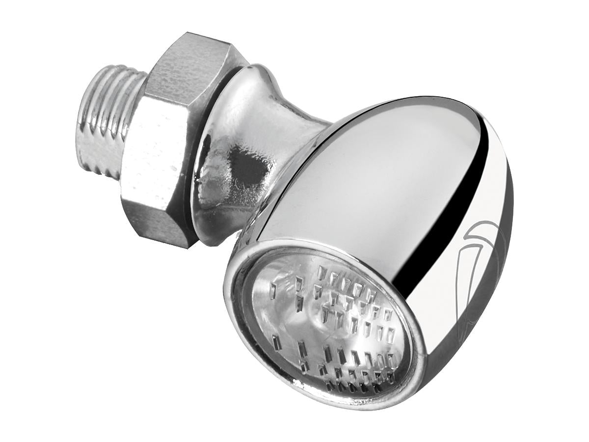 Kellermann Atto® Rb Led Taillight Horizontal Mount, Clear Lens Chrome Clear Led Kellermann