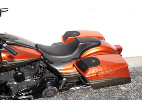 Gunfighter Smooth Seat Black Synthetic Leather Holy Death Motorcycle Co.