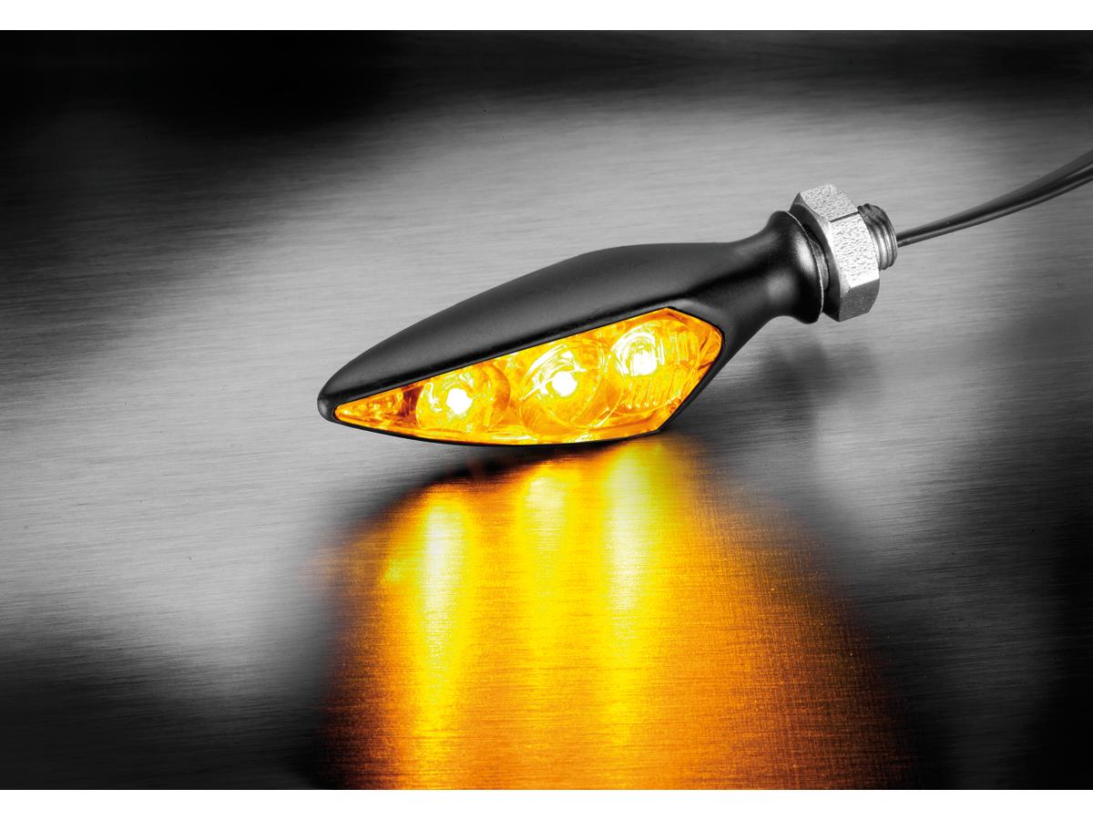 Kellermann Rhombus S Extreme Led Turn Signal Front Left/Rear Right Black Clear Led Kellermann