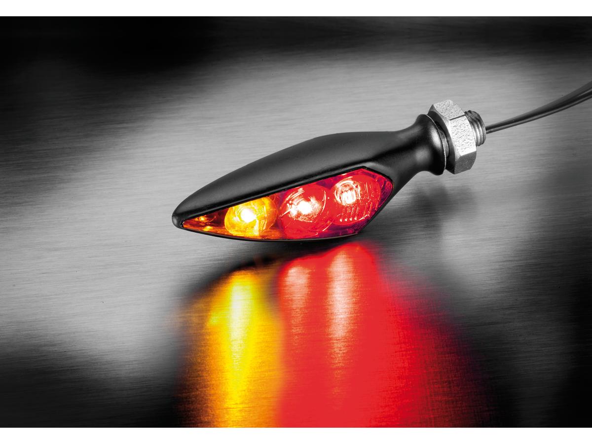 Kellermann Rhombus S Dark Led Turn Signal/Taillight/Brake Light Rear Right Black Smoke Led Kellermann