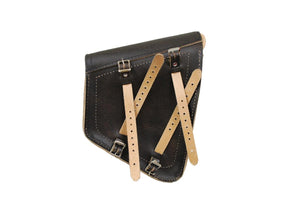 La Rosa Design Solo Swingarm Saddle Bag With Front Wide Strap Rustic Brown Left La Rosa Design