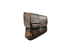 La Rosa Design Solo Swingarm Saddle Bag With Front Wide Strap Rustic Brown Left La Rosa Design Default Title