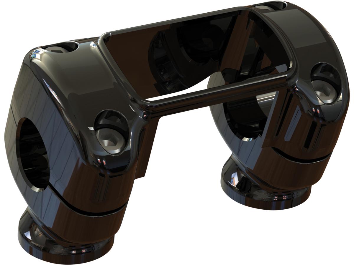 Thunderbike Speedo Riser 1 1/4" Clamp Diameter Gloss Black 1 1/4" Powder Coated Thunderbike Default Title