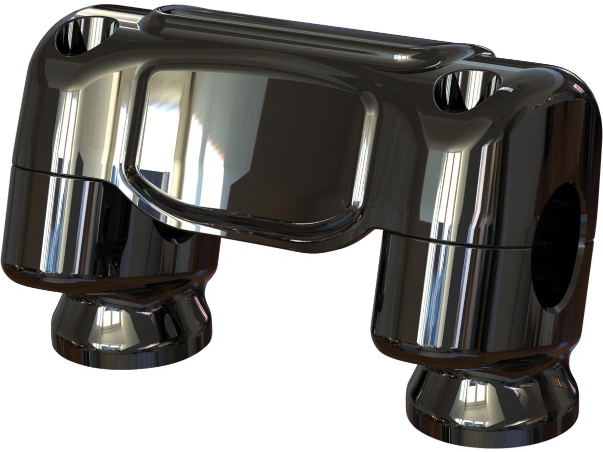 Thunderbike Speedo Riser 1 1/4" Clamp Diameter Gloss Black 1 1/4" Powder Coated Thunderbike