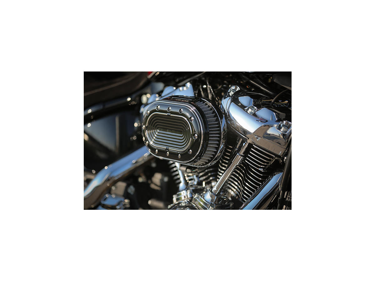 Thunderbike Oval Airbox Air Cleaner Kit Chrome Thunderbike