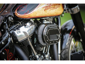 Thunderbike Oval Airbox Air Cleaner Kit Black Thunderbike