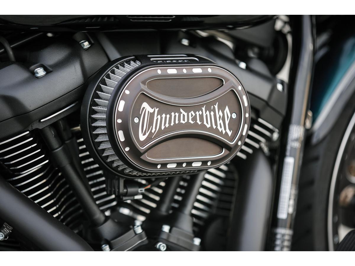 Thunderbike Torque With Thunderbike Logo Oval Airbox Air Cleaner Cover Bi Color Anodized Thunderbike