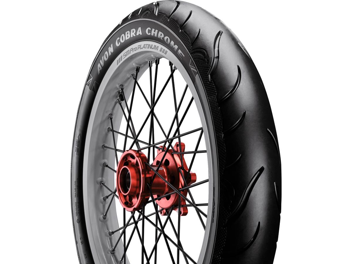 Avon Tyres Cobra Chrome Tire 120/70 19 (60 W) Black Wall Avon Tyres