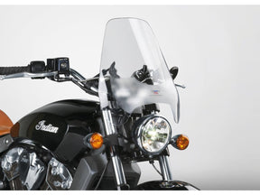 National Cycle Deflector Screen Windshield With U Clamp Mount For 7/8" And 1" Handlebars, Height: 14", Width: 15", U Clamp Handlebar Mount Included Clear National Cycle Default Title