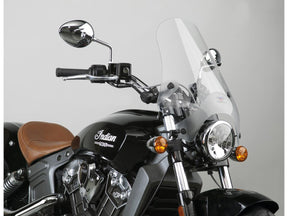National Cycle Street Shield Windshield With Quick Set Mount For 1" Handlebars, Height: 17", Width: 16", Quick Set 4 Point Handlebar And Fork Mount Included Clear National Cycle