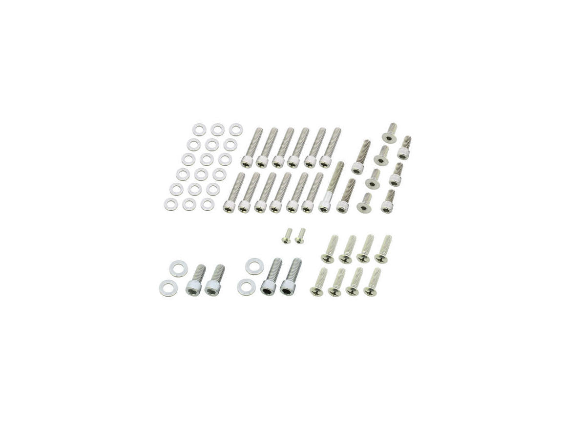 Screws4 Bikes Complete Engine Screw Kit Screws For Fl Shovel Primary Cover, Inspection Cover, Cam Cover, Piont Cover, Lifterbase Stainless Steel Screws4 Bikes Default Title