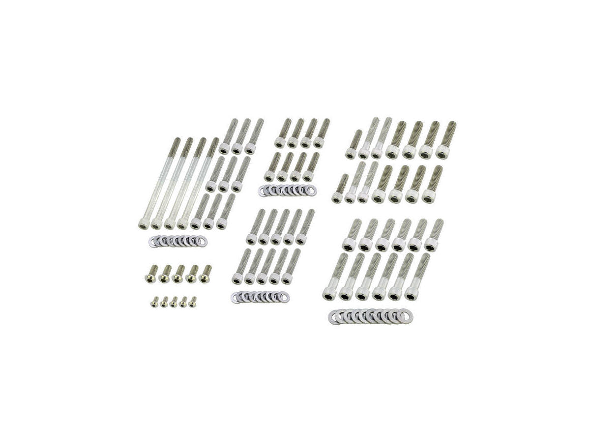 Screws4 Bikes Complete Engine Screw Kit Screws For Touring Primary , Cam , Derby , Timer , Tranny Side Cover, Rockerboxes, Lifterbase Stainless Steel Screws4 Bikes Default Title