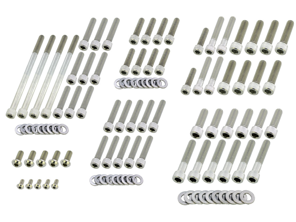 Screws4 Bikes Complete Engine Screw Kit Screws For Softail Primary , Cam , Inspection , Derby , Timer , Tranny Side Cover, Inner Primary, Rockerboxes, Lifterbase Stainless Steel Screws4 Bikes Default Title