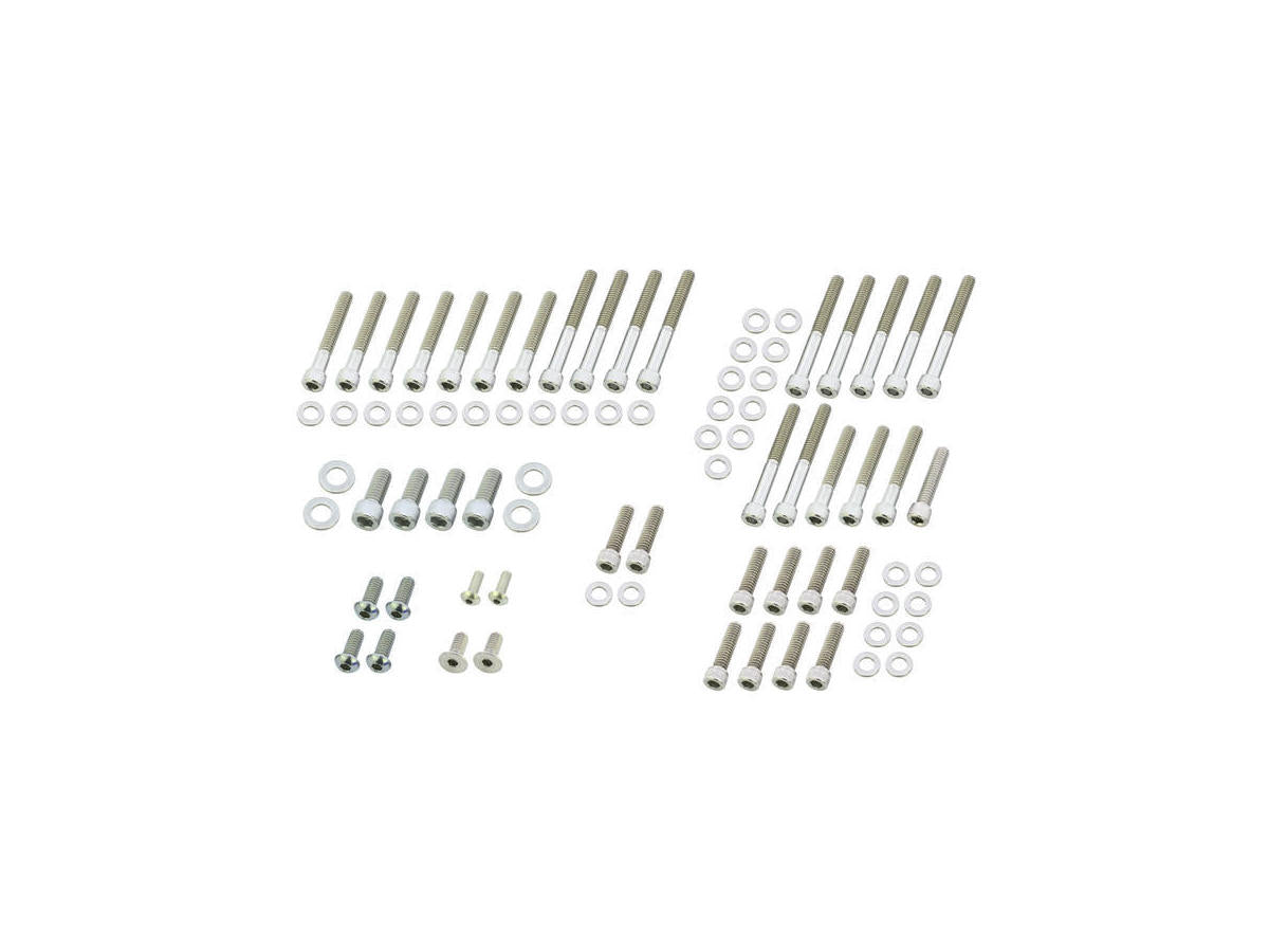 Screws4 Bikes Complete Engine Screw Kit Screws For Sportster Primary , Sprocket , Cam , Derby , Timer , Inspection Cover, Anti Rotation Plate, Lifterbase, Rockerboxes Stainless Steel Screws4 Bikes Default Title