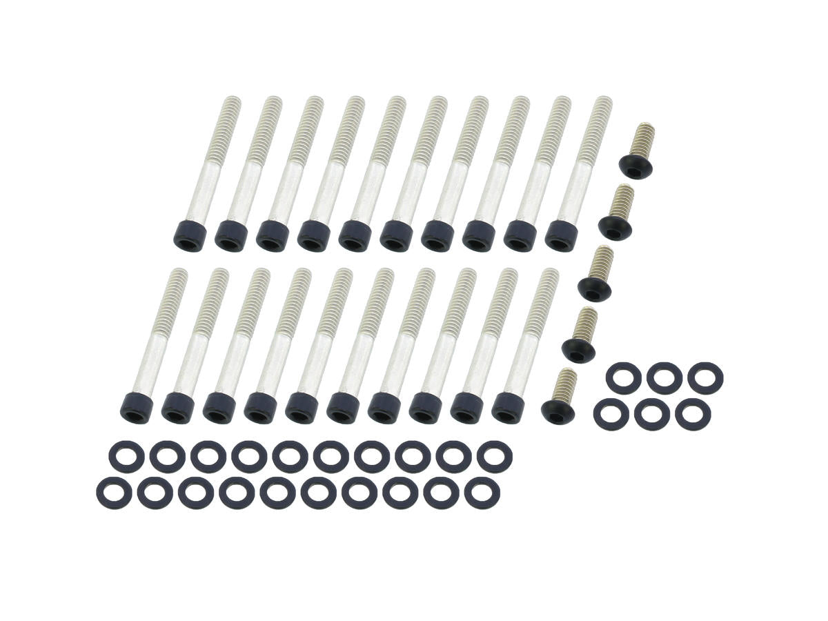 Screws4 Bikes Complete Engine Screw Kit Screws For Buell Xb Primary Cover, Inspection Covers, Cam Cover Satin Black Powder Coated Screws4 Bikes Default Title