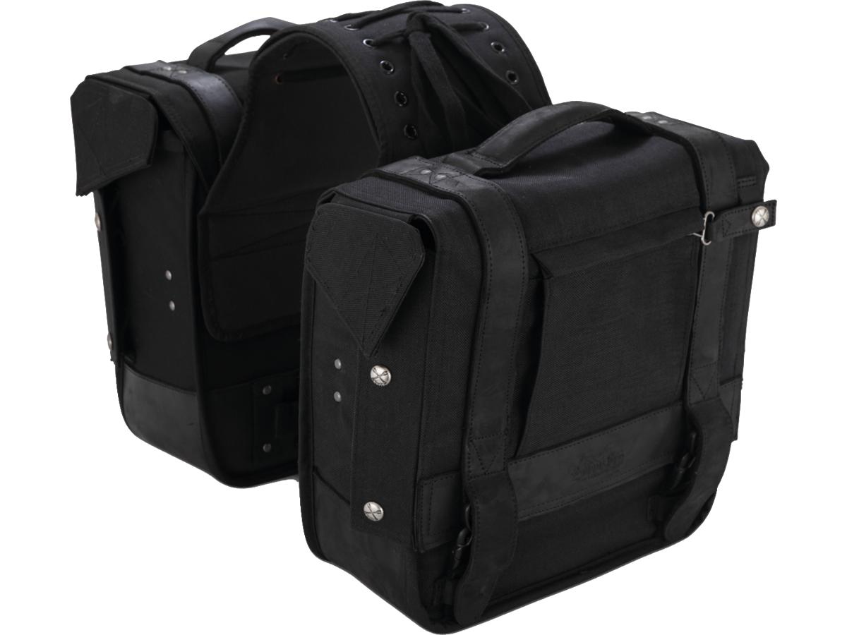 Burly Brand Voyager Throwover Saddlebags Black Burly Brand Default Title