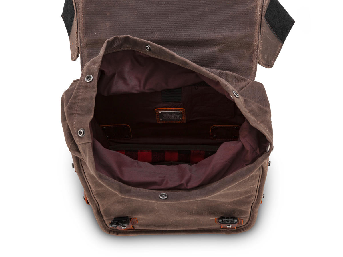 Burly Brand Voyager Throwover Saddlebags Dark Oak Burly Brand