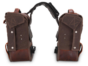 Burly Brand Voyager Throwover Saddlebags Dark Oak Burly Brand