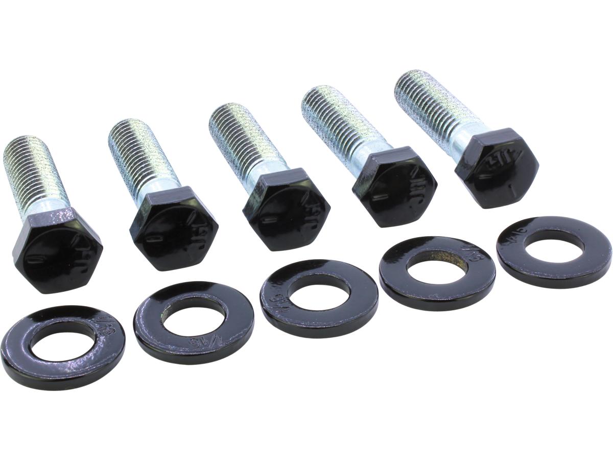 Screws4 Bikes Sprocket/Pulley Screw Kit 5 Hex Head Screws, 5 Washers Gloss Black Powder Coated Screws4 Bikes Default Title