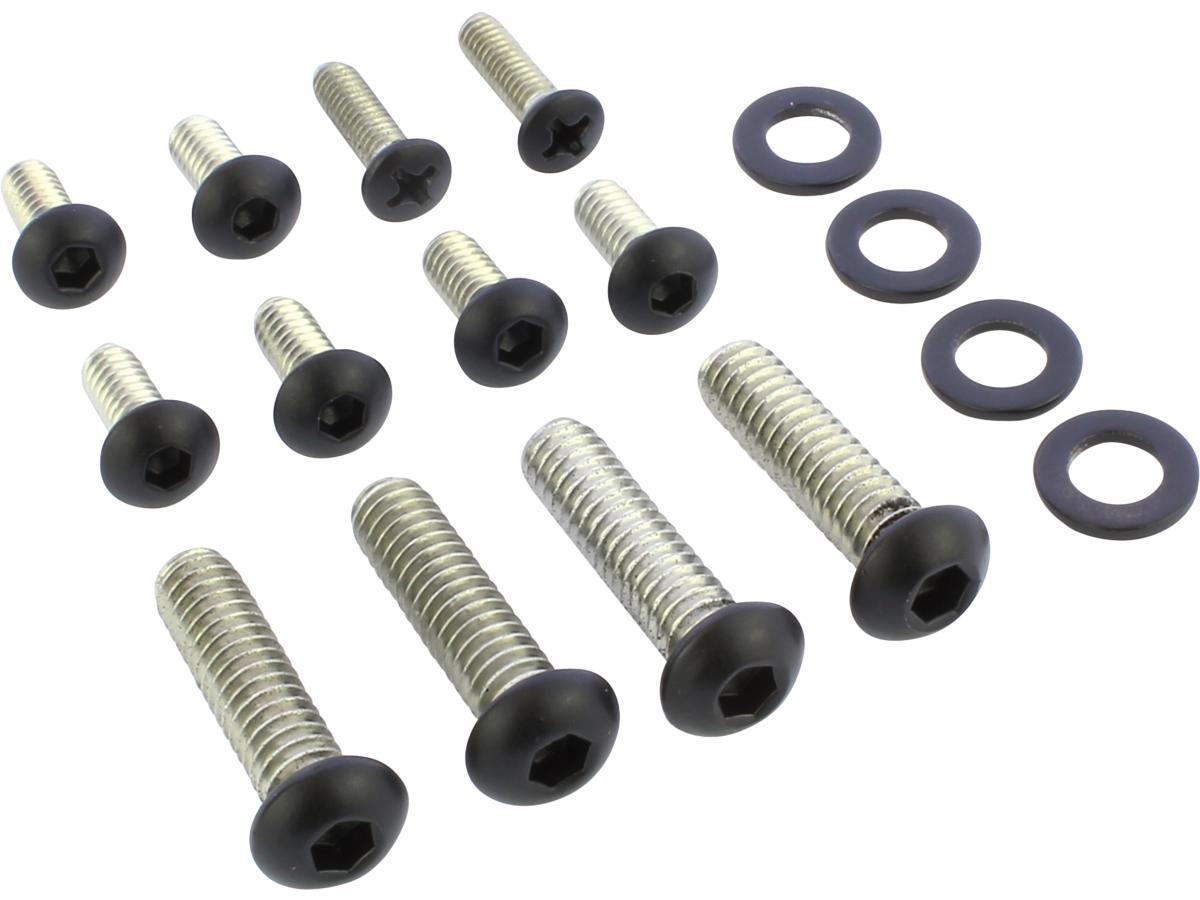 Screws4 Bikes Complete Handlebar Hand Controls Screw Kit Gloss Black Powder Coated Screws4 Bikes Default Title