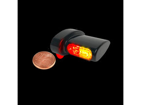 Heinz Bikes Winglet Micro 3 In 1 Led Turn Signal/Tailight/Brake Light Black Anodized Smoke Led Heinz Bikes