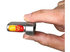 Heinz Bikes Winglet Micro 3 In 1 Led Turn Signal/Tailight/Brake Light Chrome Satin Smoke Led Heinz Bikes