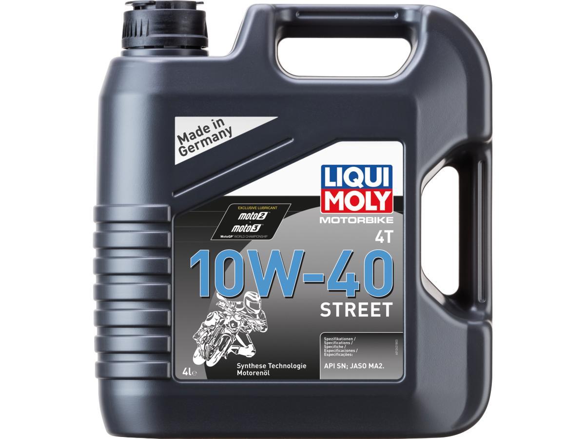 Liqui Moly Motorbike 4 T Street Mineral Based Engine Oil 4 Liter Api Sn Jaso Ma2 Sae 10 W40 Liqui Moly Default Title