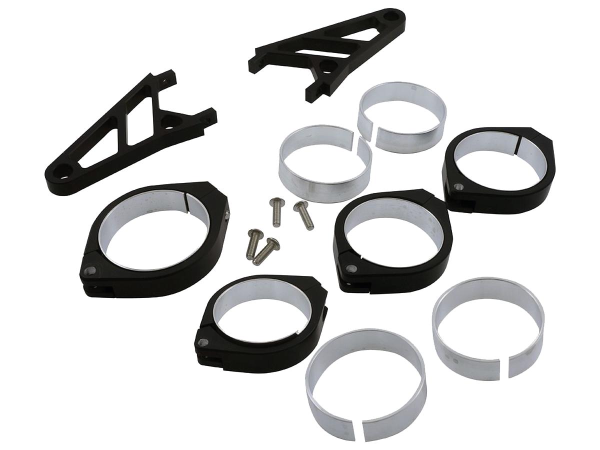 Highsider Highsider Cnc Alu Headlamp Bracket Set For 47+49+50+52+54 Mm Diameter, Black Highsider Default Title