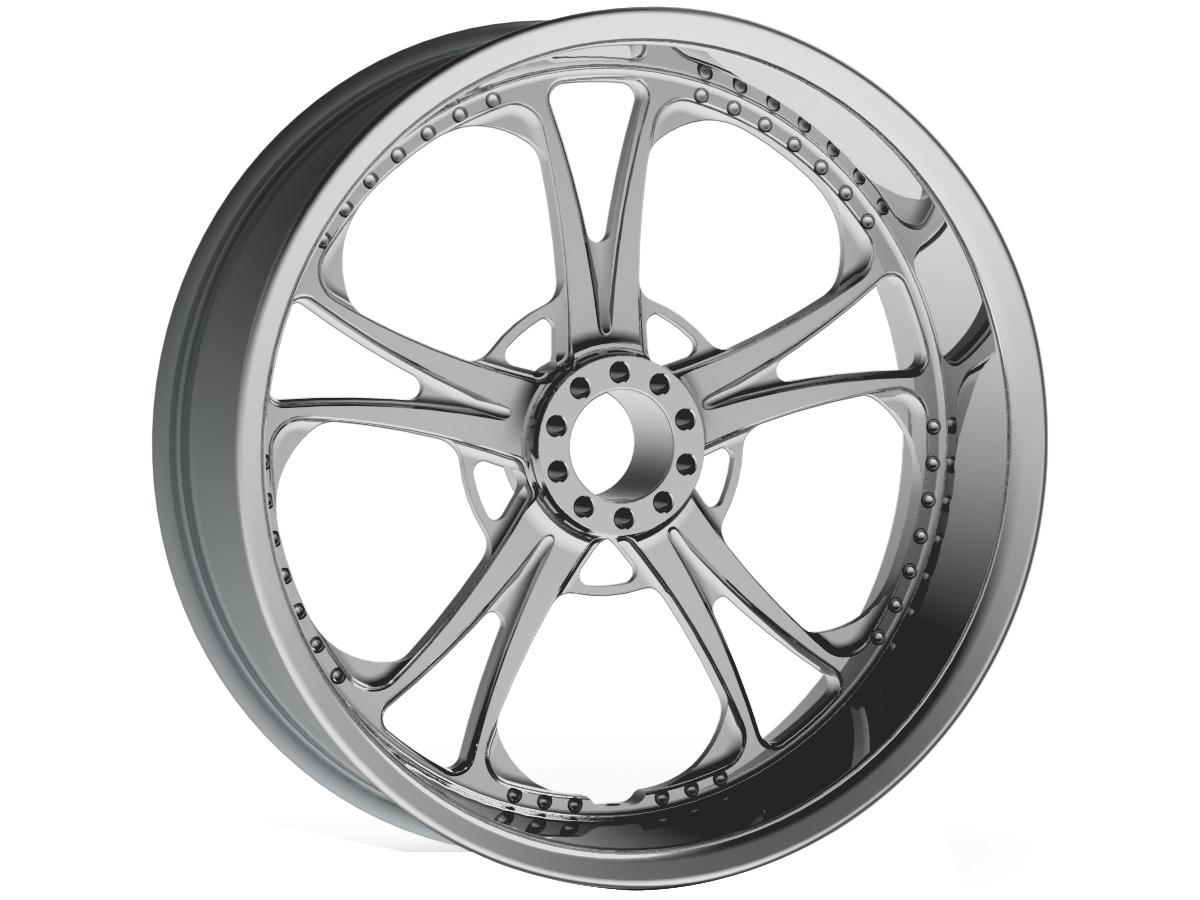 Rev Tech T 5 Wheel Chrome 23" 3,50" Abs Single Flange Front Rev Tech Default Title