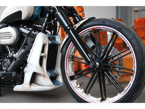 Cult Werk Racing Radiator Cover For Softail Models Frame Cover Gloss Black Cult Werk