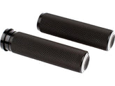 Arlen Ness Dual Ring Fusion Grips Black Anodized 1" Throttle By Wire Arlen Ness Default Title