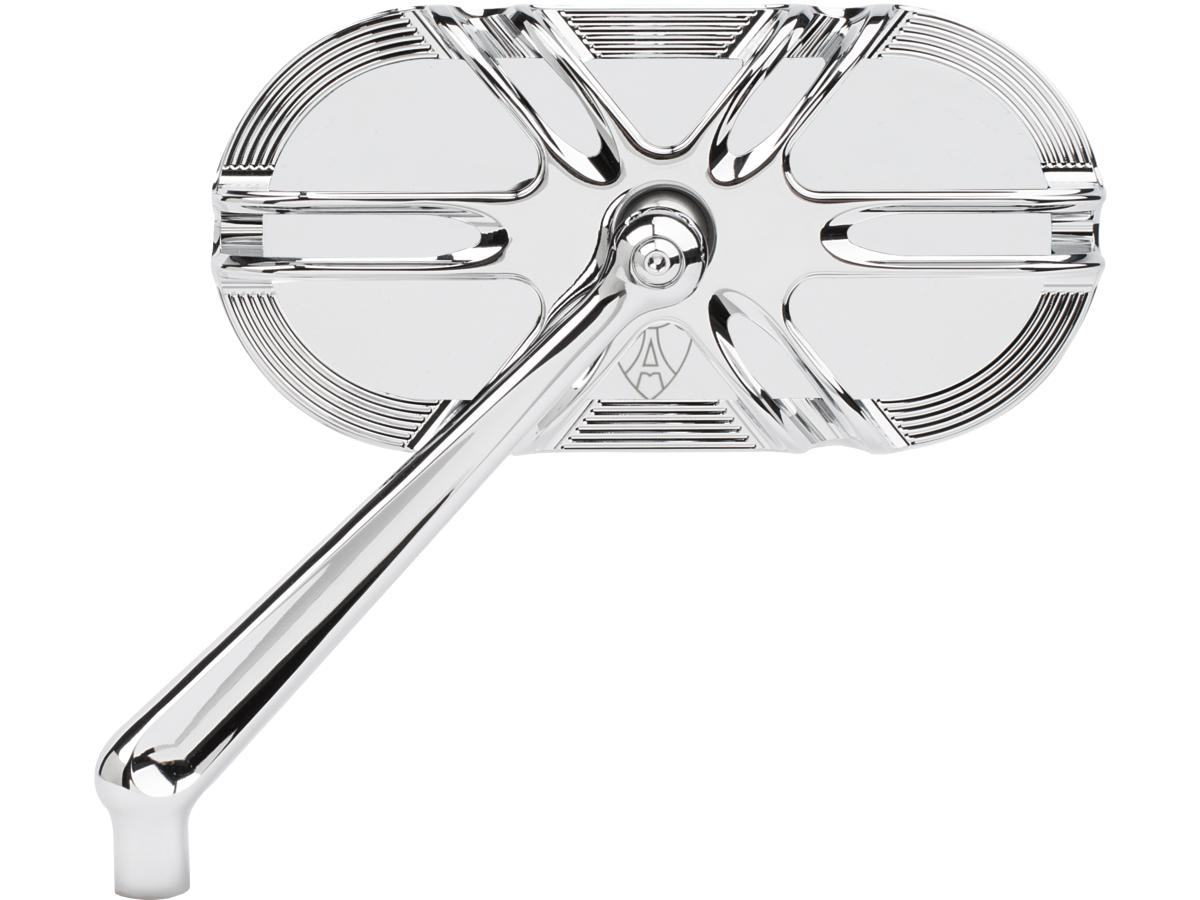 Arlen Ness Deep Cut Caged Series Forged Billet Mirror Chrome Left Arlen Ness Default Title