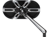 Arlen Ness Deep Cut Caged Series Forged Billet Mirror Black Anodized Right Arlen Ness Default Title