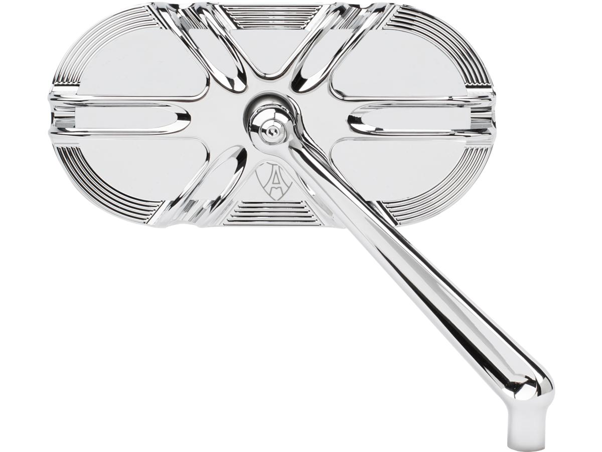 Arlen Ness Deep Cut Caged Series Forget Billet Mirror Chrome Right Arlen Ness Default Title