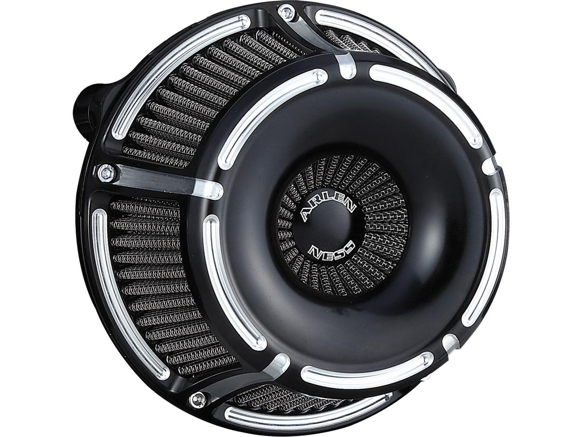 Arlen Ness Slot Track Inverted Series Air Cleaner Black Anodized Arlen Ness Default Title